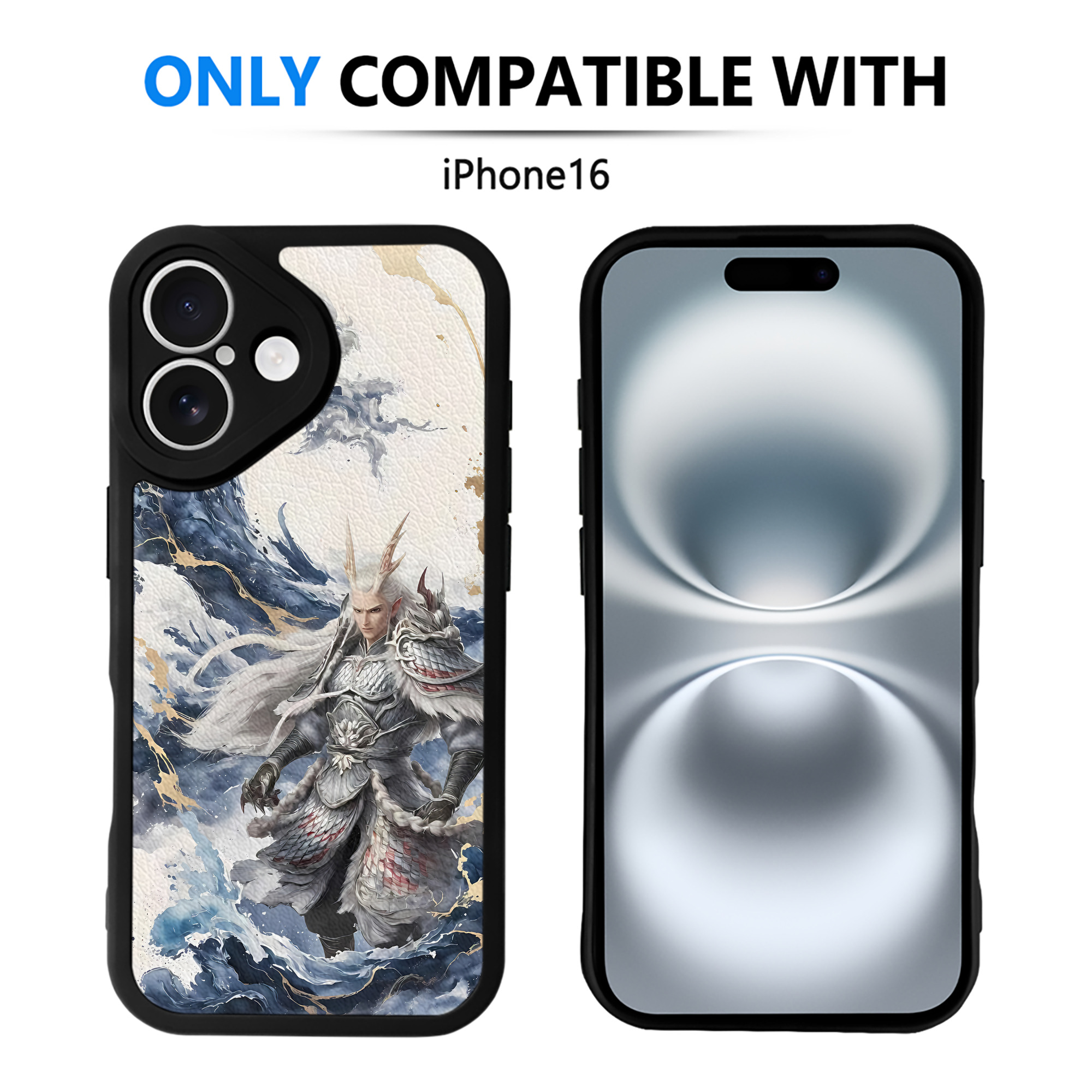 （画像用） Ne Zha 2 ナタ 魔童の大暴れ 【iPhone 16シリーズ対応】シリコンスマホケース（レザー調） 材質：シリコン